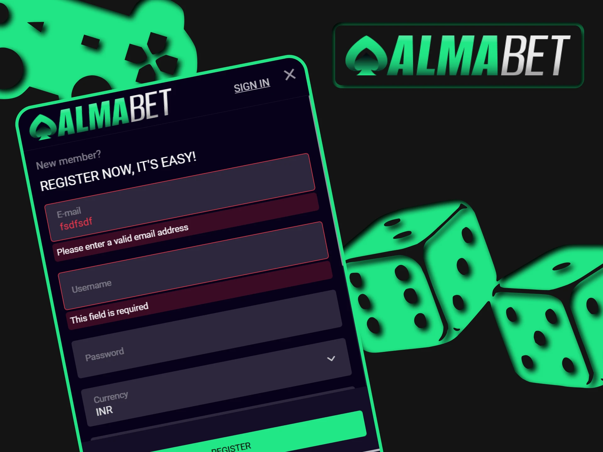 We will tell you about possible problems when registering on Almabet.