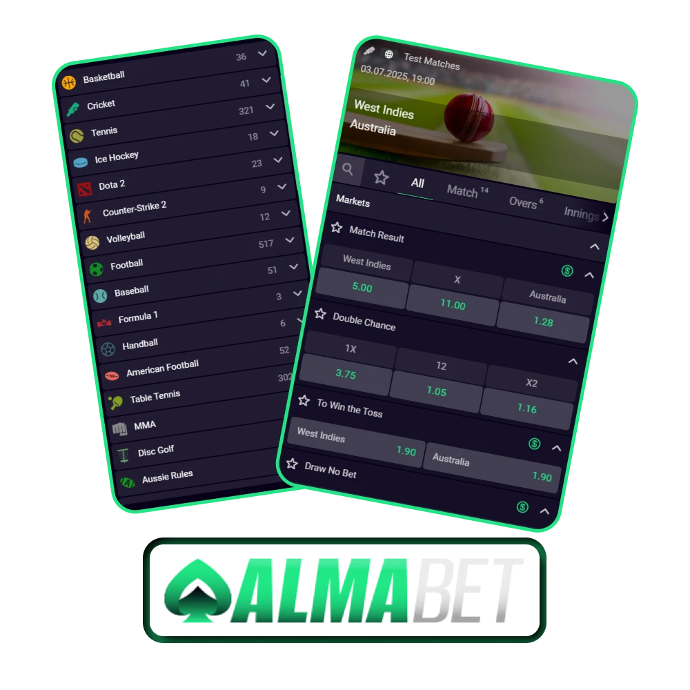 For sports betting choose Almabet.