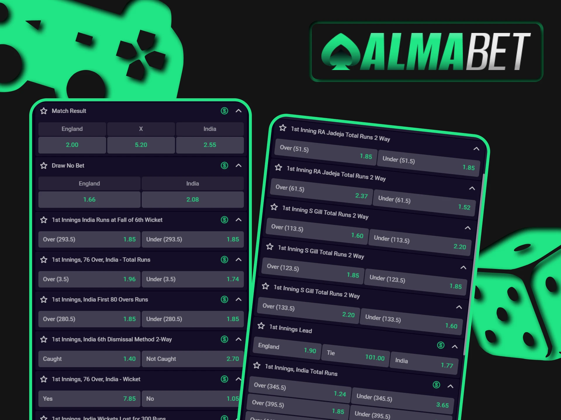 Choose your odds carefully before betting on Almabet.