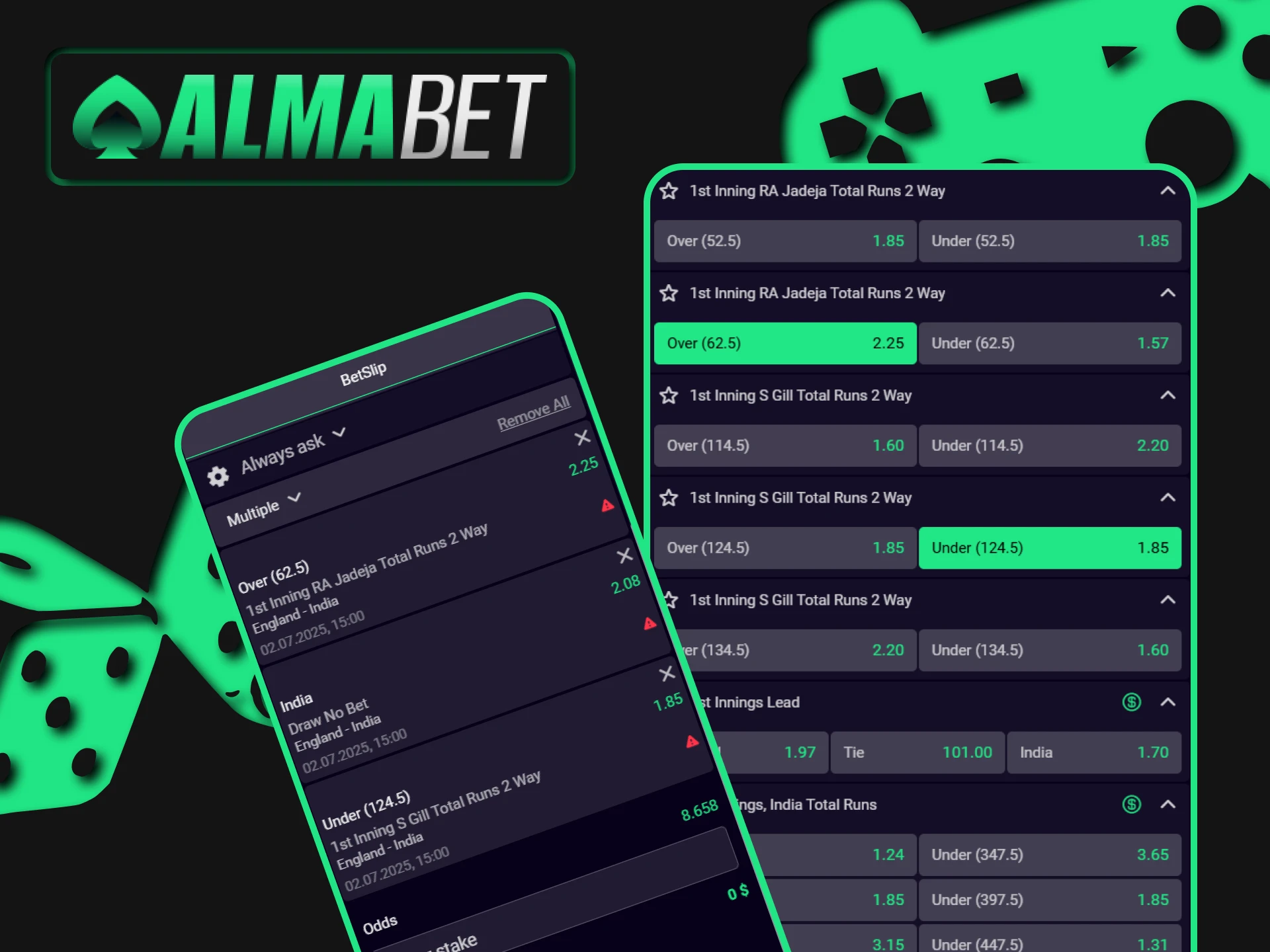 Be responsible when betting on Almabet.