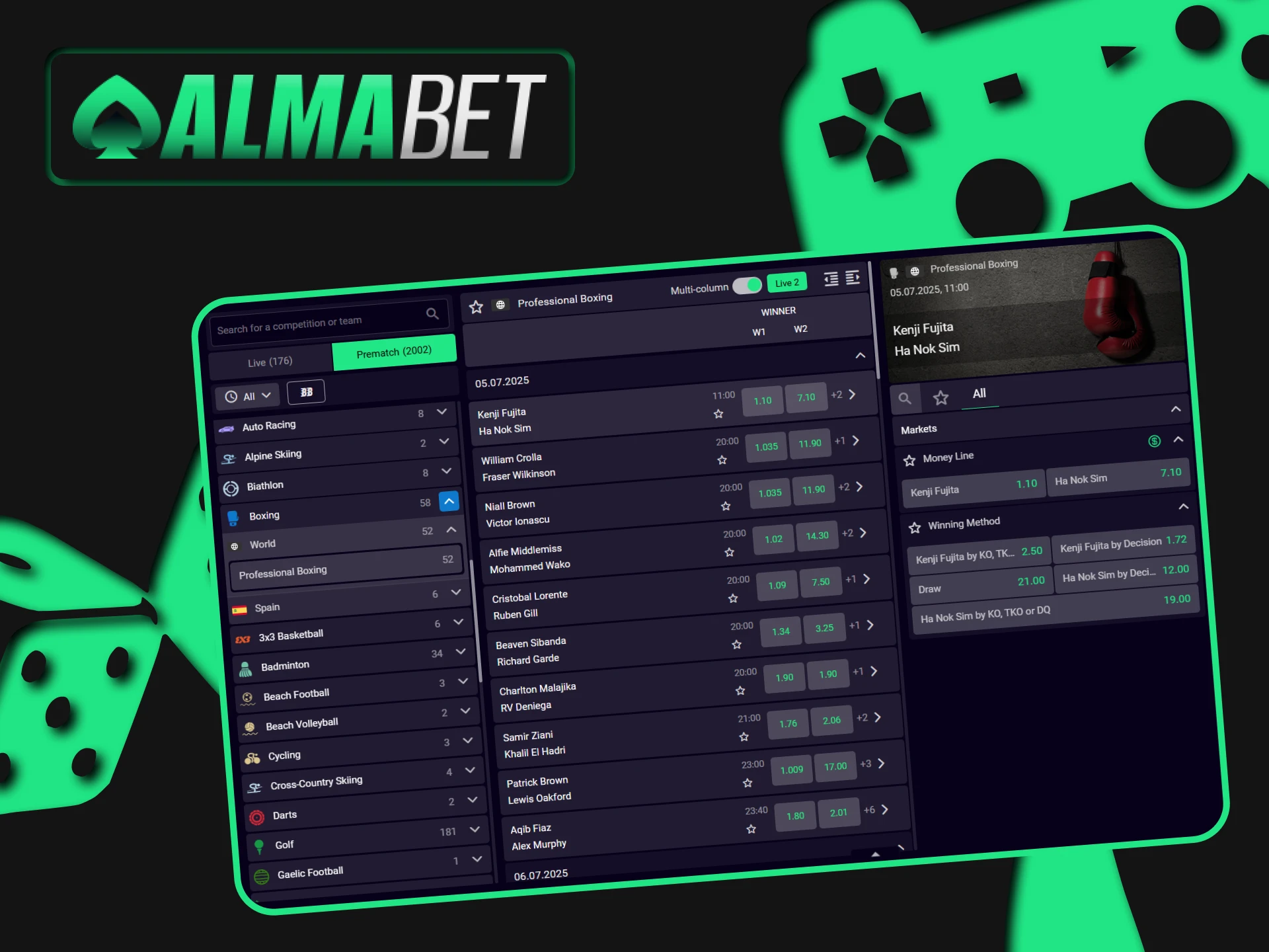 You will find many video ports for betting on Almabet.