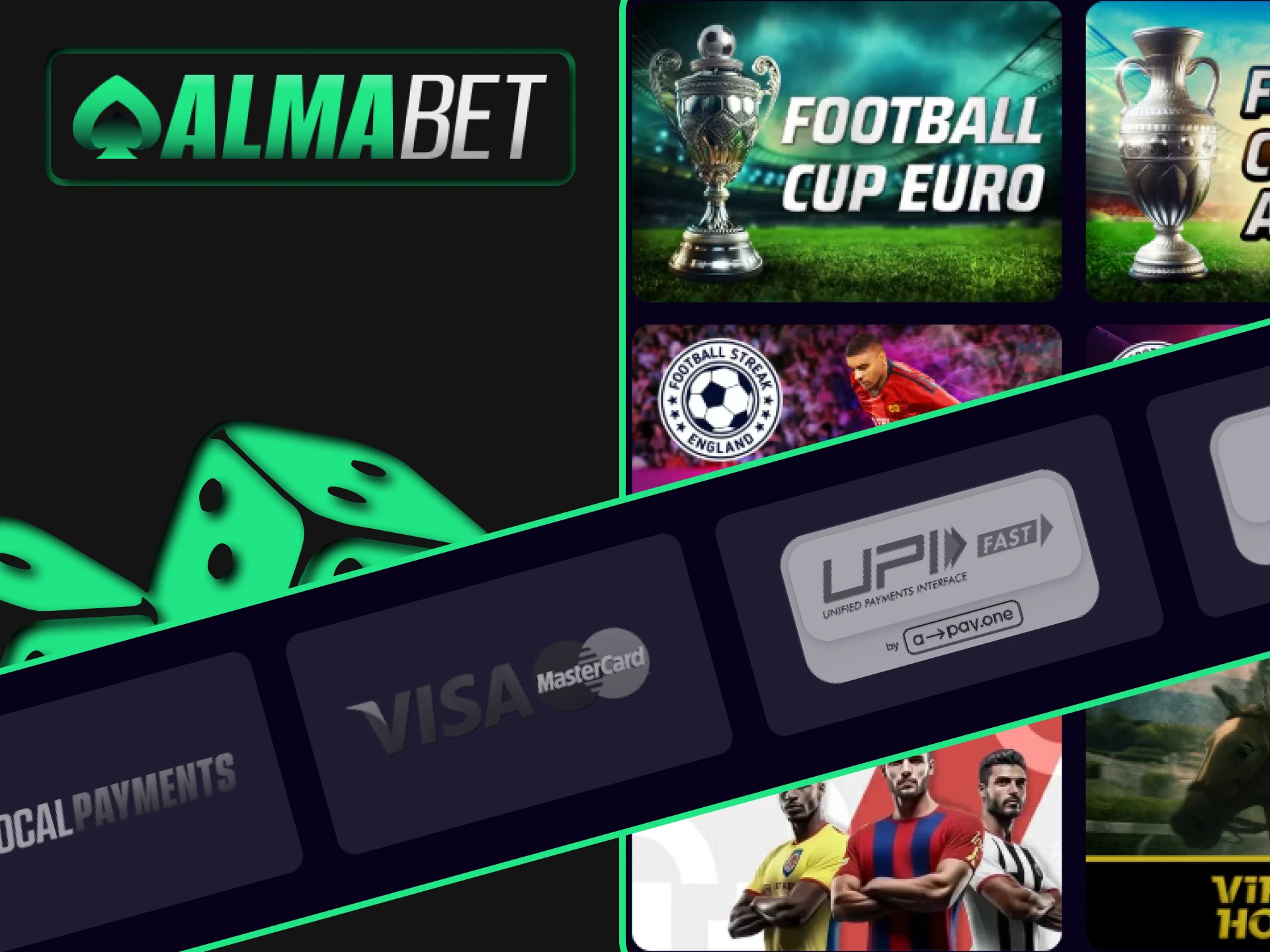 You will find a huge number of advantages for virtual games on Almabet.